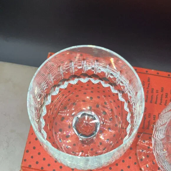 Schott Zwiesel Crystal Tango Wine Glasses 6 3/4” Vertical Cuts Set of 2 Germany - Picture 7 of 9